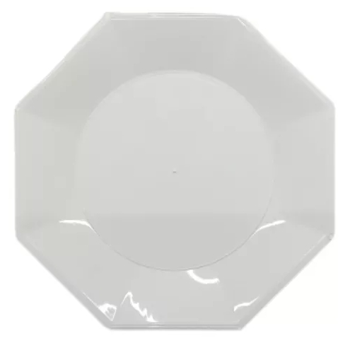 PLATO OCTOGONAL 18cm BLANCO x10