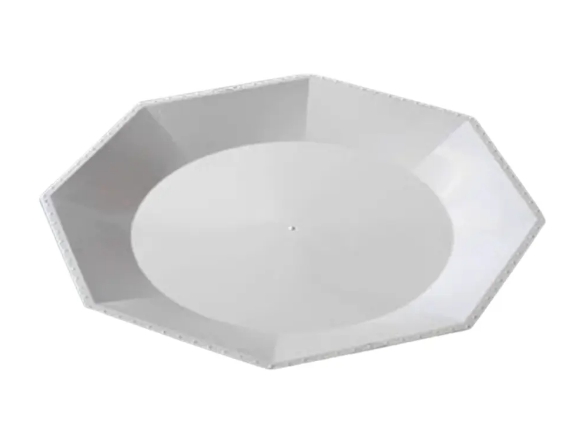 PLATO OCTOGONAL 23cm BLANCO x10