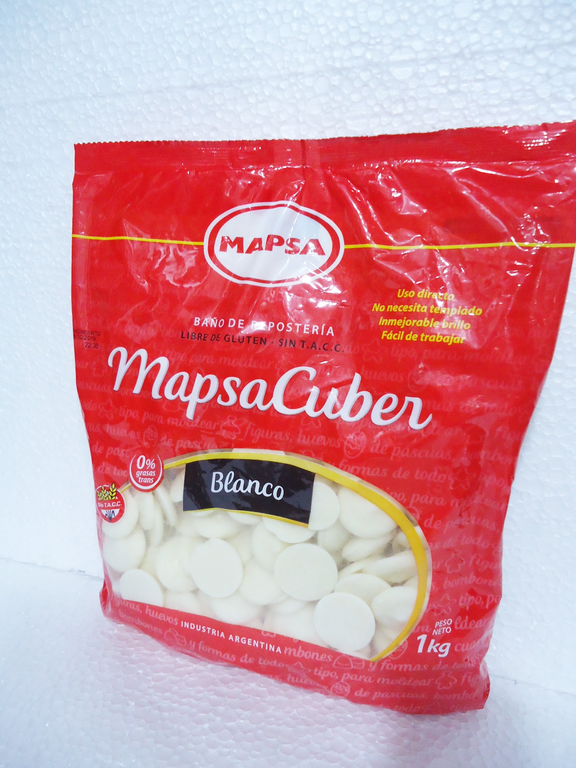 CHOCOLATE MAPSACUBER BLANCO 1 Kg(OFER)