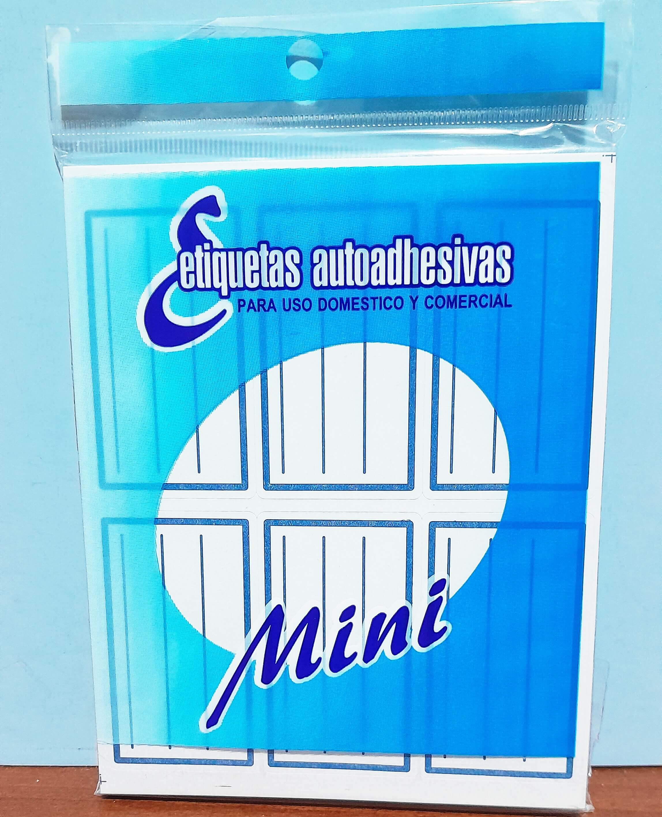 ETIQUETA MINI AZUL xCAJA