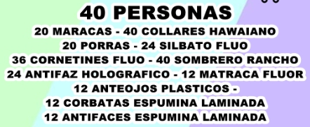 OFERTA CARIOCA 40 PERSONAS GDE