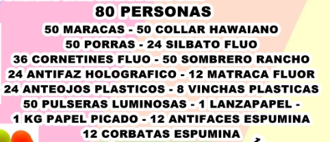 OFERTA CARIOCA 80 PERSONAS GDE.