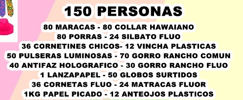 OFERTA CARIOCA 150 PERSONAS GDE.