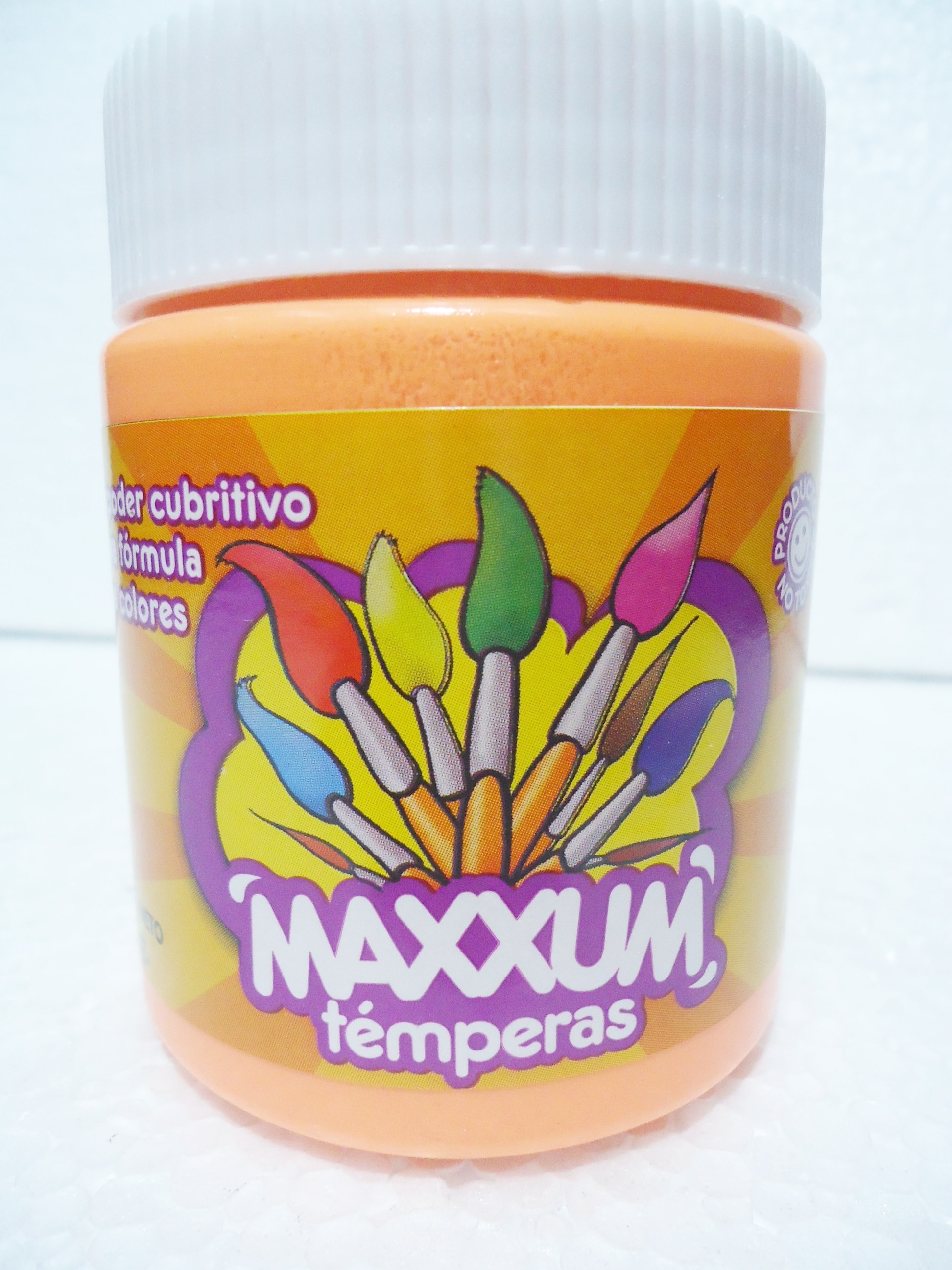 TEMPERA x250 gr  MAXXUM FLUO NARANJA