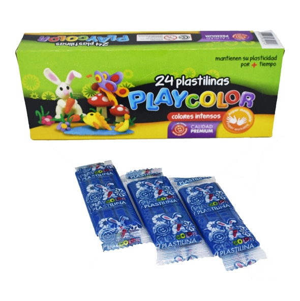 PLASTILINA PLAYCOLORx24u  AZUL