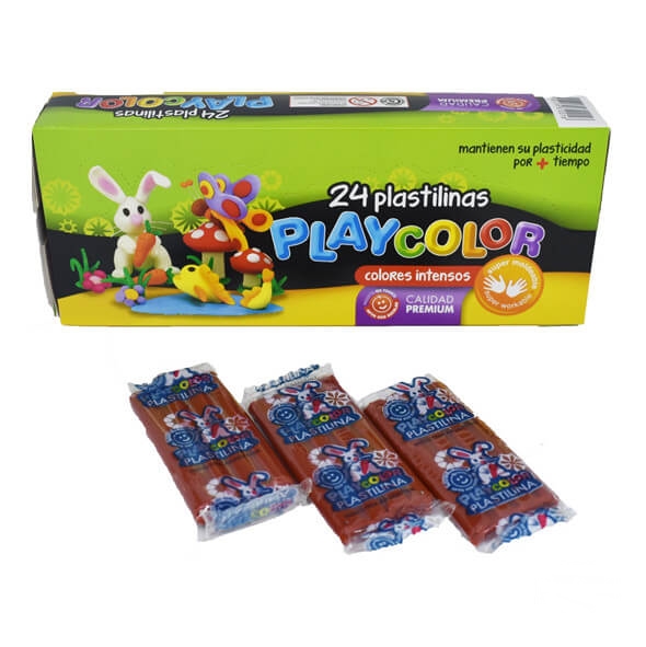 PLASTILINA PLAYCOLORx24u MARRON