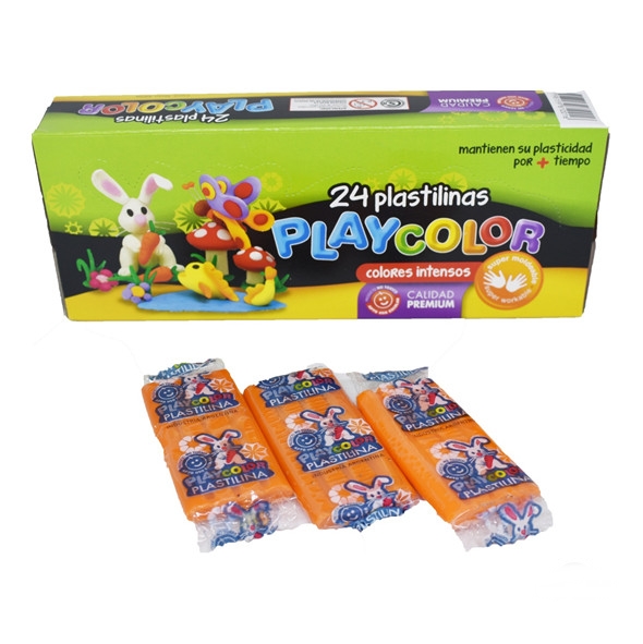 PLASTILINA PLAYCOLORx24u NARANJA