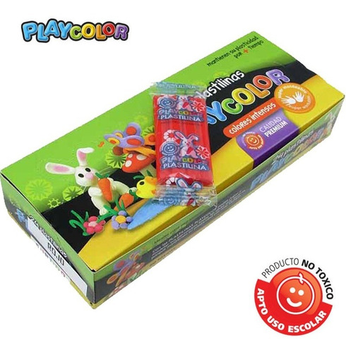 PLASTILINA PLAYCOLORx24u ROJO