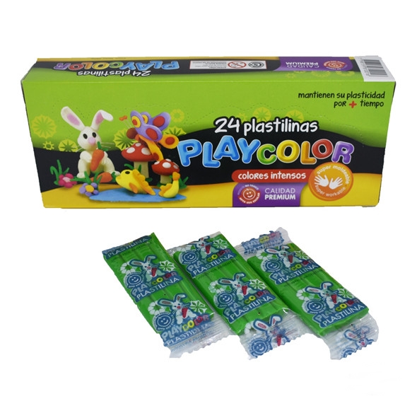 PLASTILINA PLAYCOLORx24u VERDE