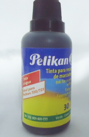 TINTA P/MARCADORES PELIKAN VERDE AGUA