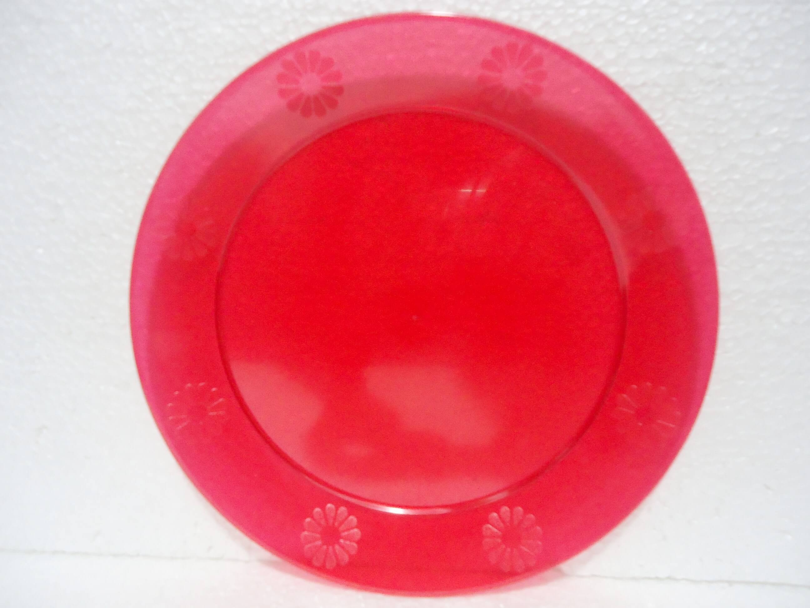 PLATO RIGIDO GRANDE 23cm ROJO x10