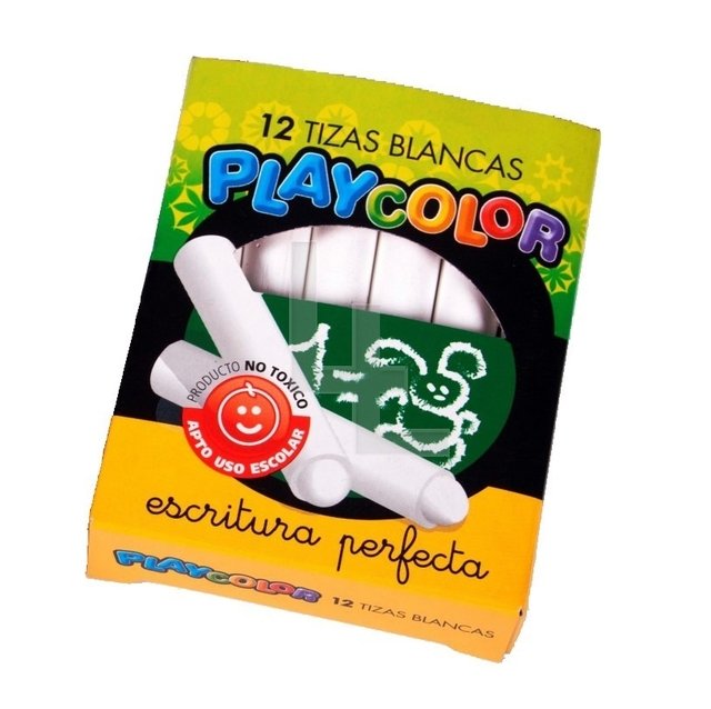 TIZA BLANCA x12 PLAYCOLOR