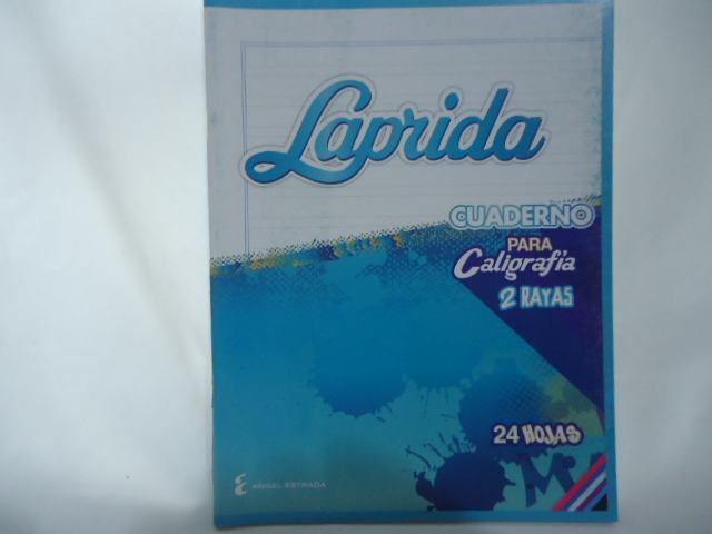 CUADERNO CALIGRAFIA LAPRIDA 2 RAYAS x24