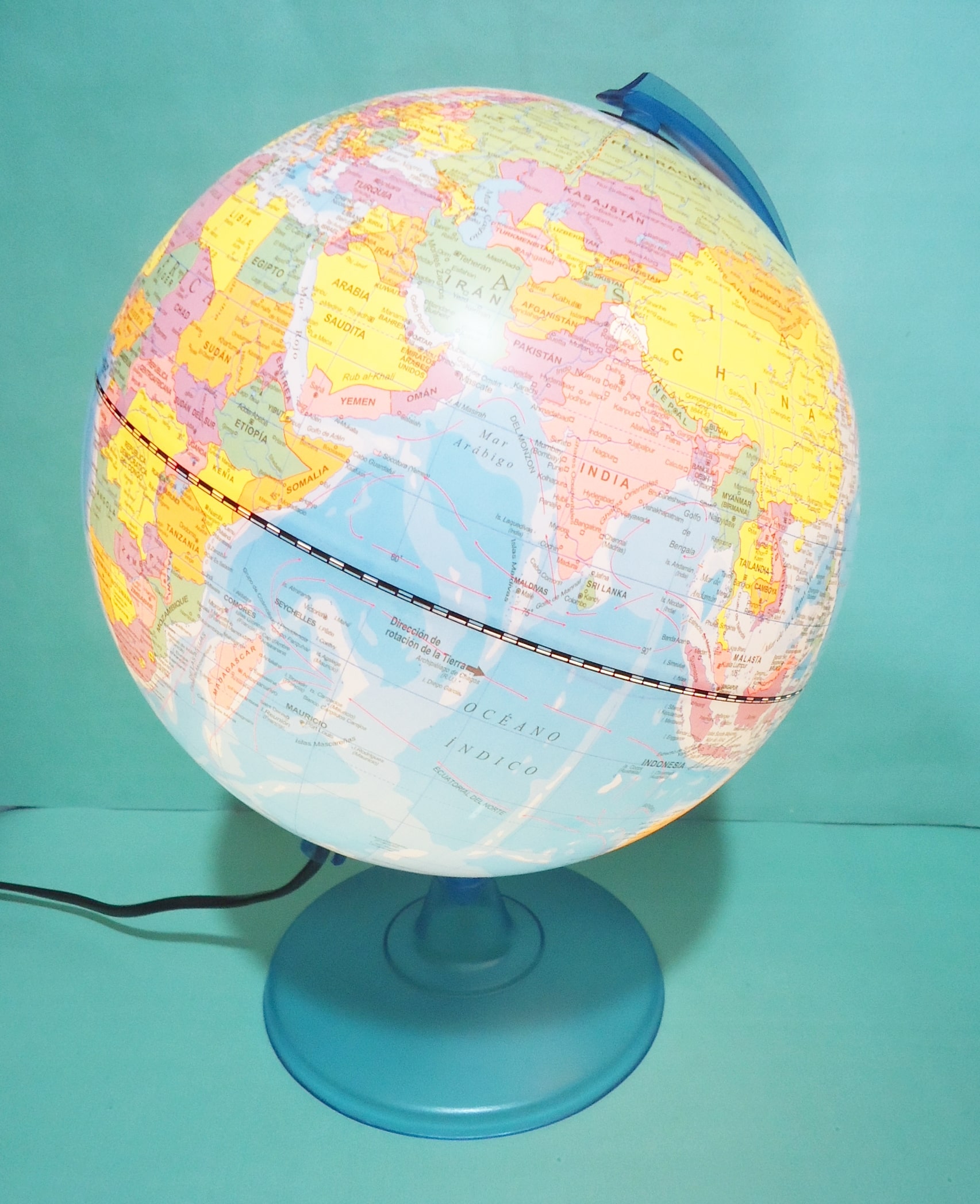 GLOBO TERRAQUEO  257 LW 25cm LUZ