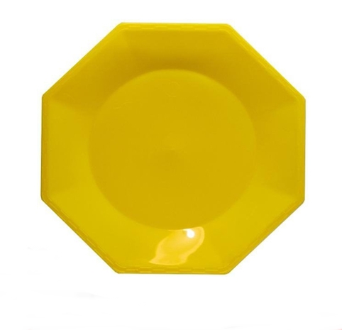 PLATO OCTOGONAL 18 cm AMARILLO x10