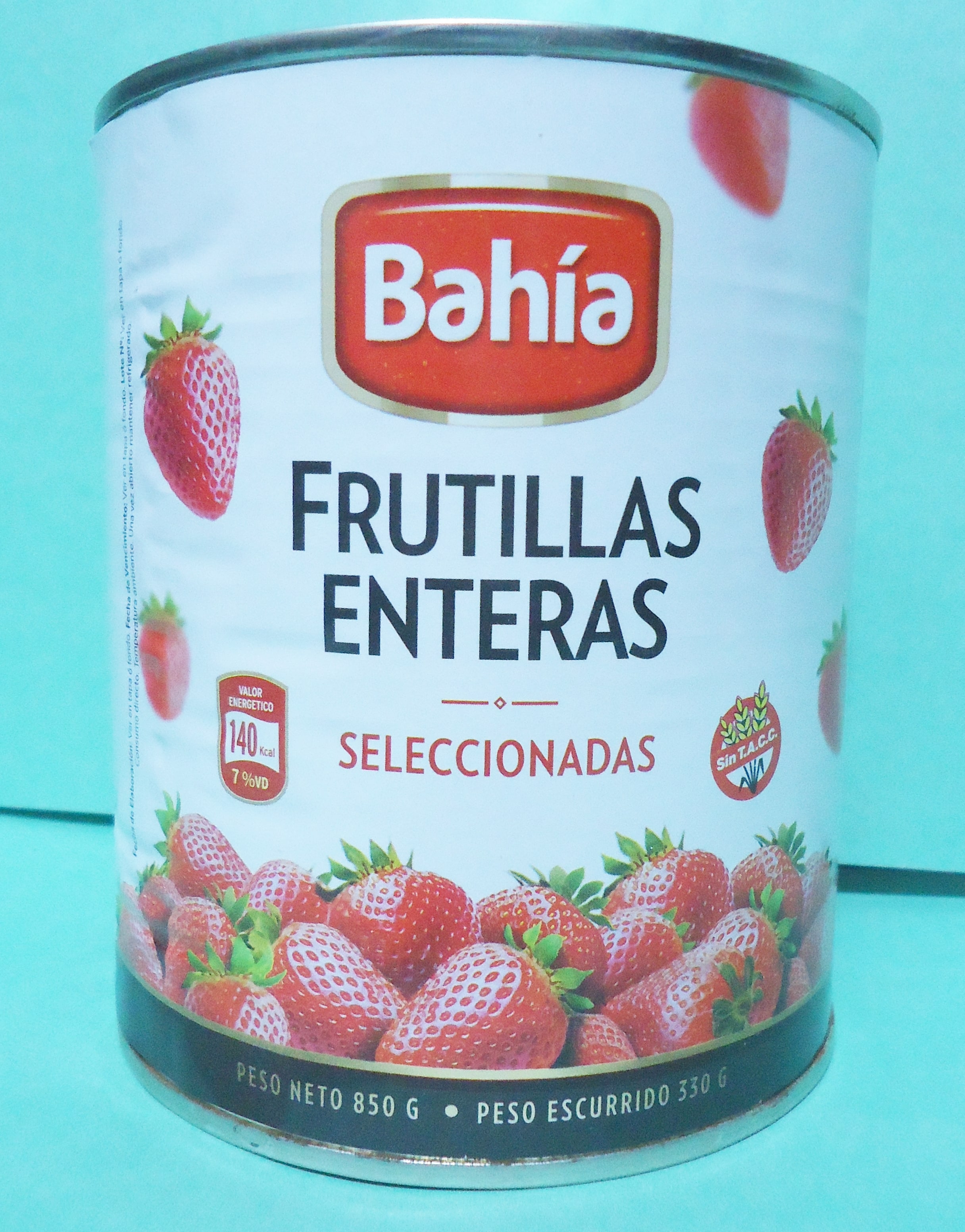 FRUTILLAS ENTERAS EN LATA BAHIA x850gr