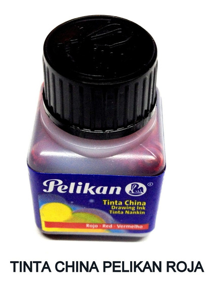 TINTA CHINA COLOR PELIKAN ROJO