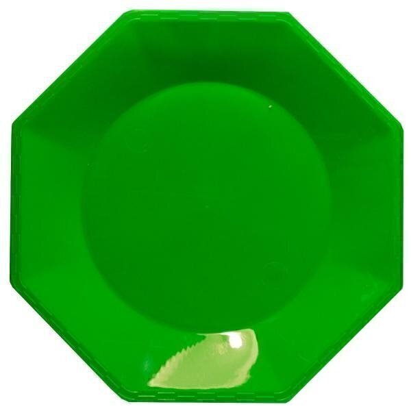 PLATO OCTOGONAL 23cm VERDE x10