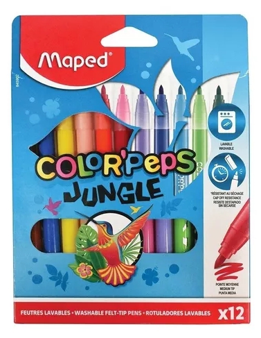 FIBRA MAPED COLOR PEPS JUNGLE X12