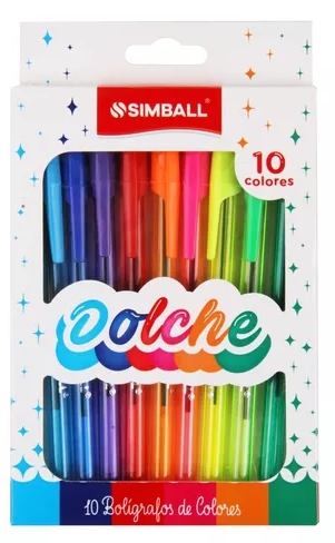 BOLIGRAFO COLOR X10 SIMBALL DOLCHE