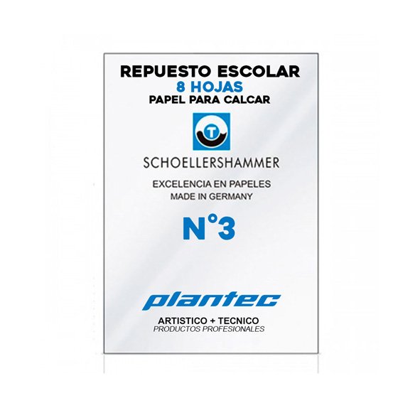 PAPEL DE CALCAR Nº3 PLANTEC x8