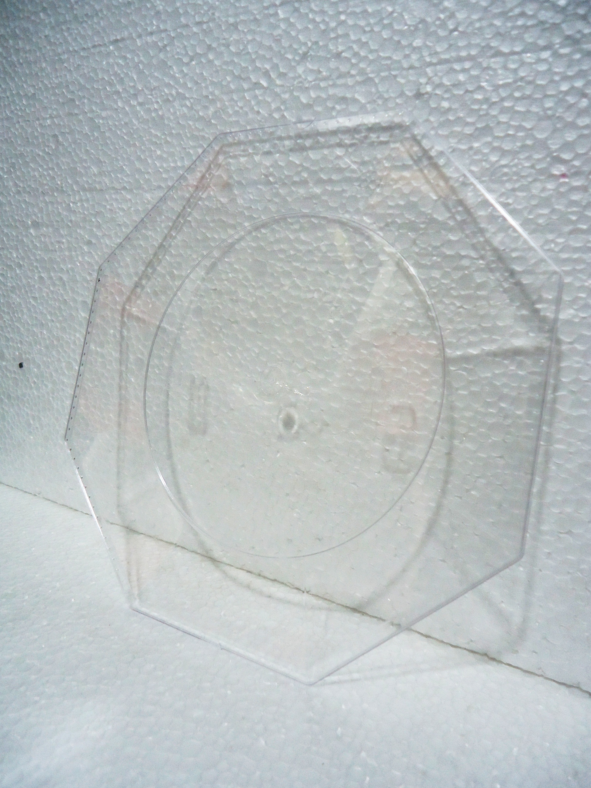 PLATO OCTOGONAL 23cm CRISTAL x10