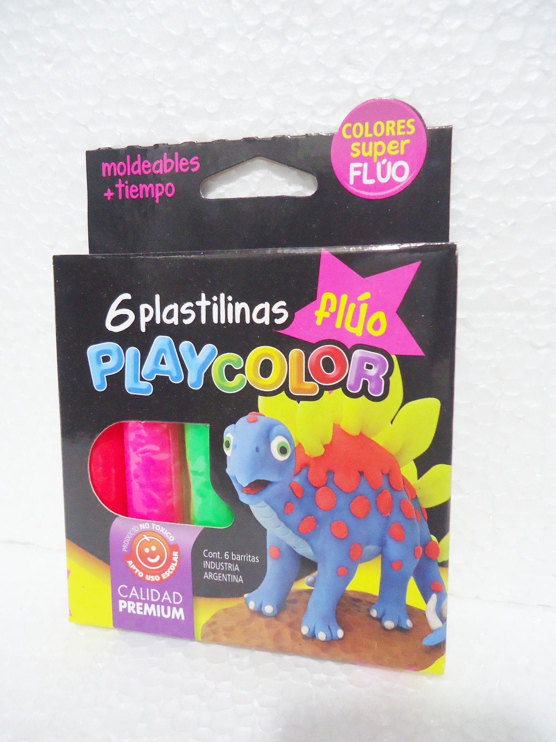 PLASTILINA X 6 PLAYCOLOR FLUO