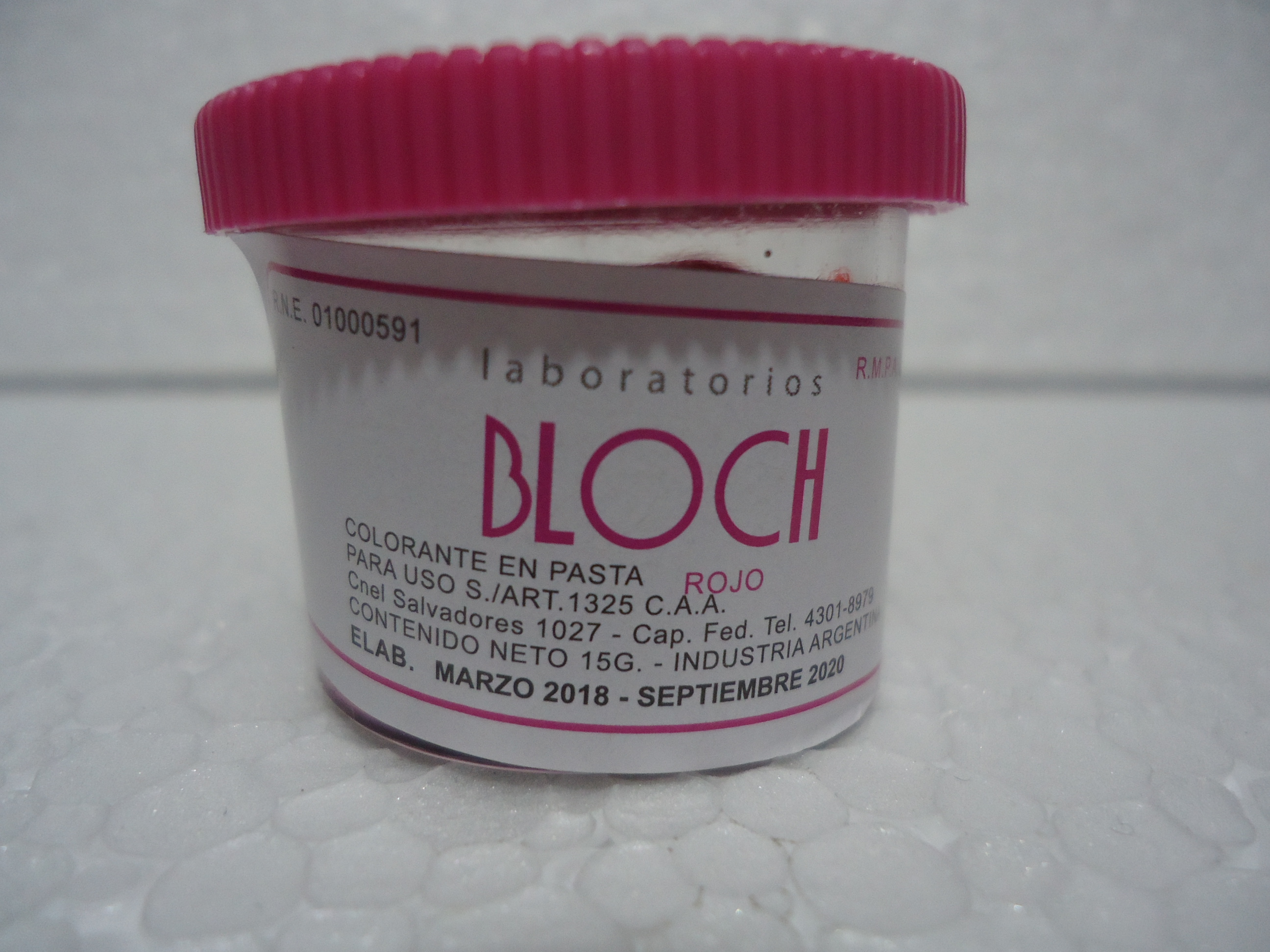 COLORANTE BLOCH ROJO