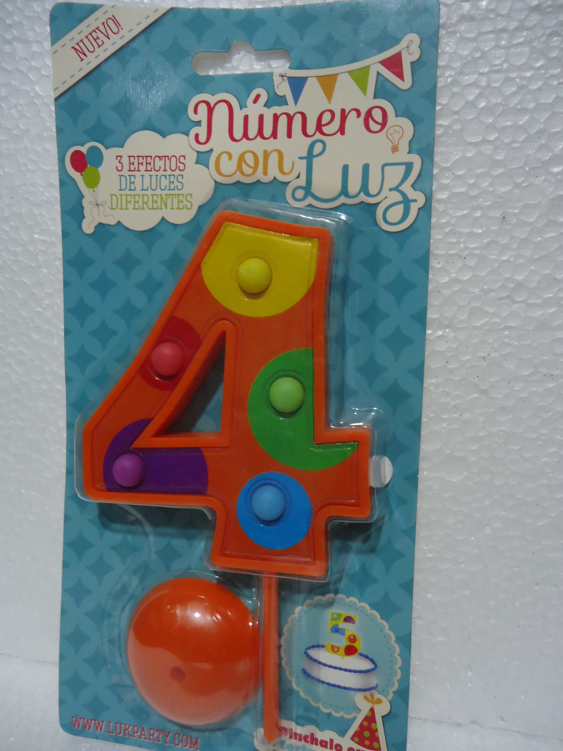 NUMERO LUMINOSO GIGAN MULTICOLOR Nº4