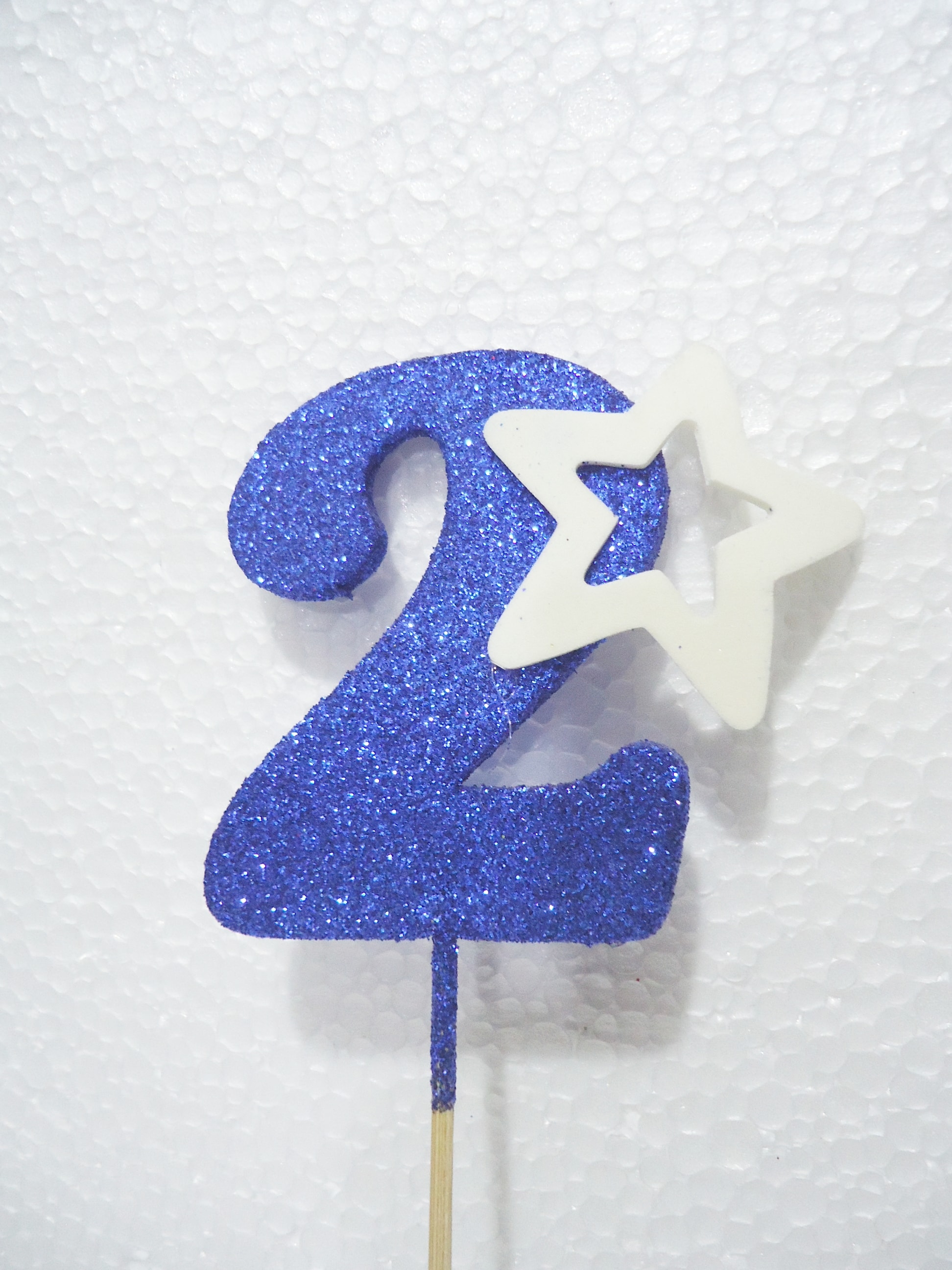 NUMERO PINCHE 2 AZUL METAL