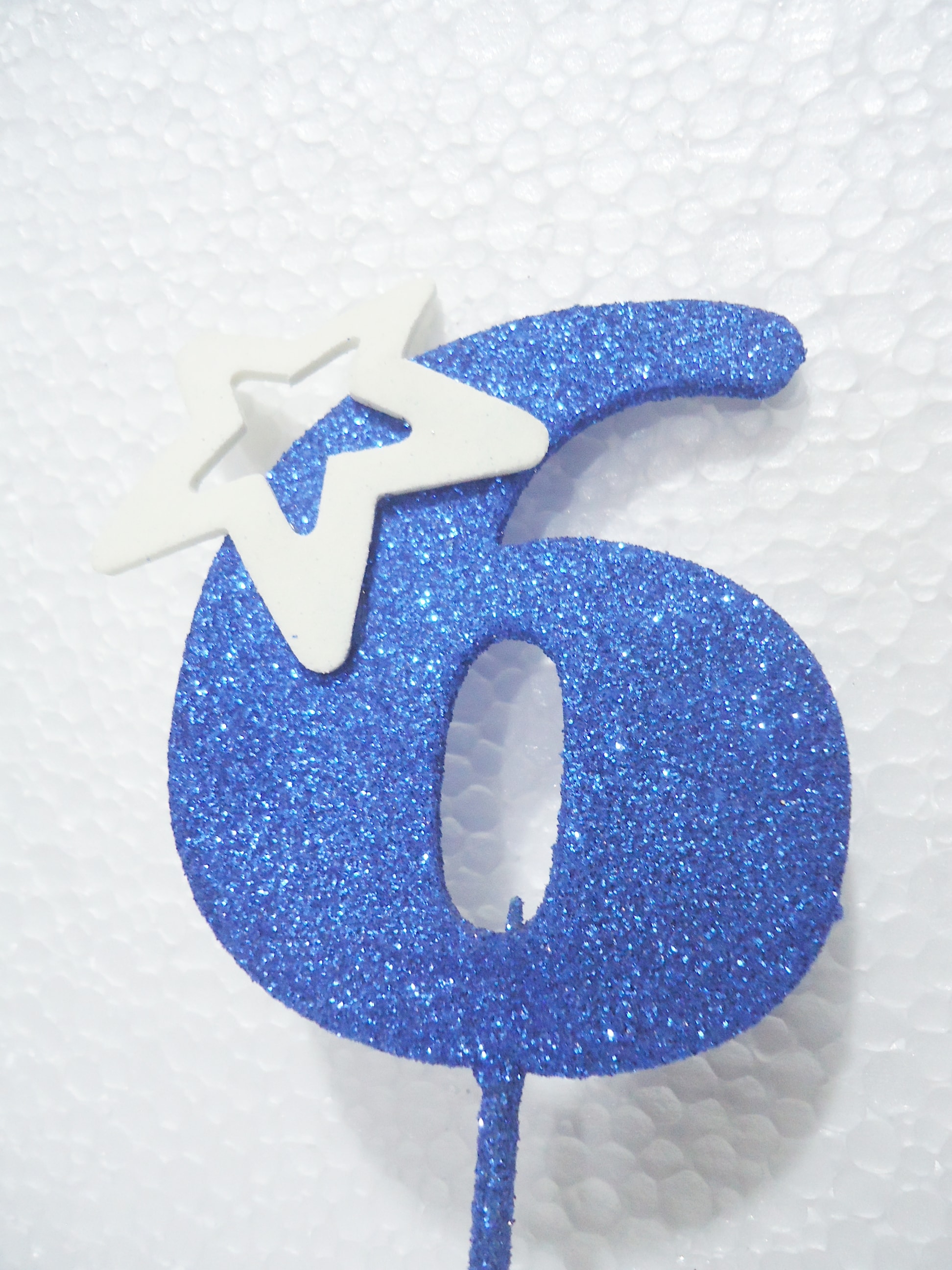 NUMERO PINCHE 6 AZUL METAL