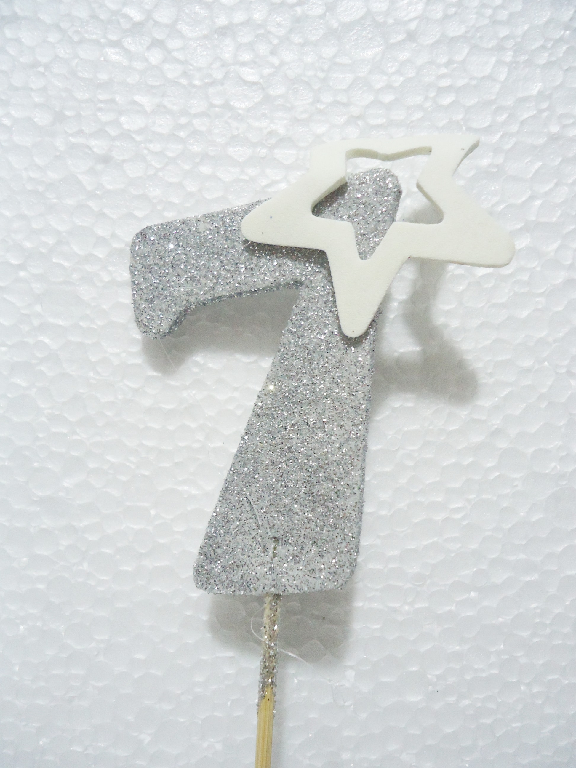 NUMERO PINCHE 7 PLATA METAL