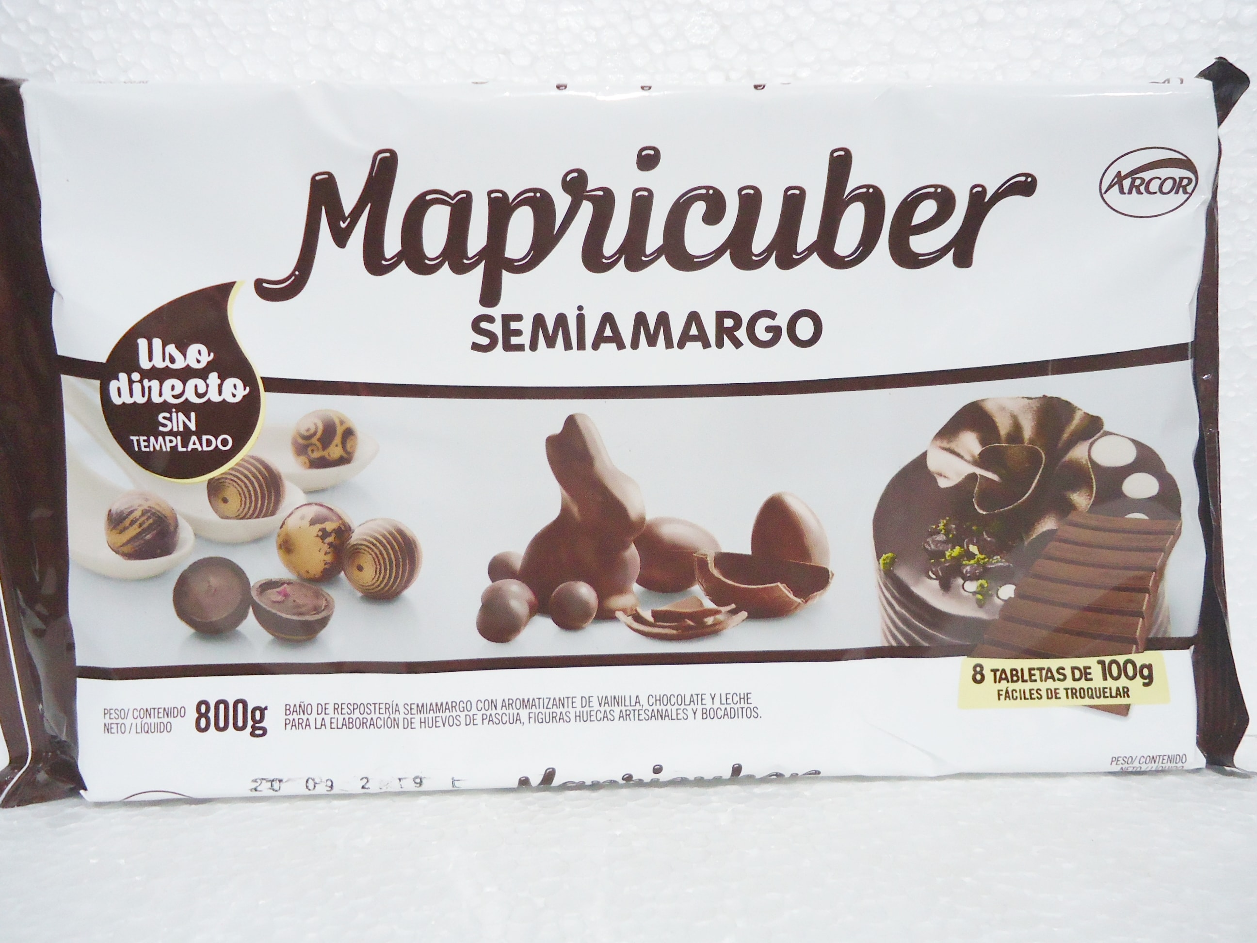 CHOCOLATE MAPRICUBER x 800G SEMI(OFERT)