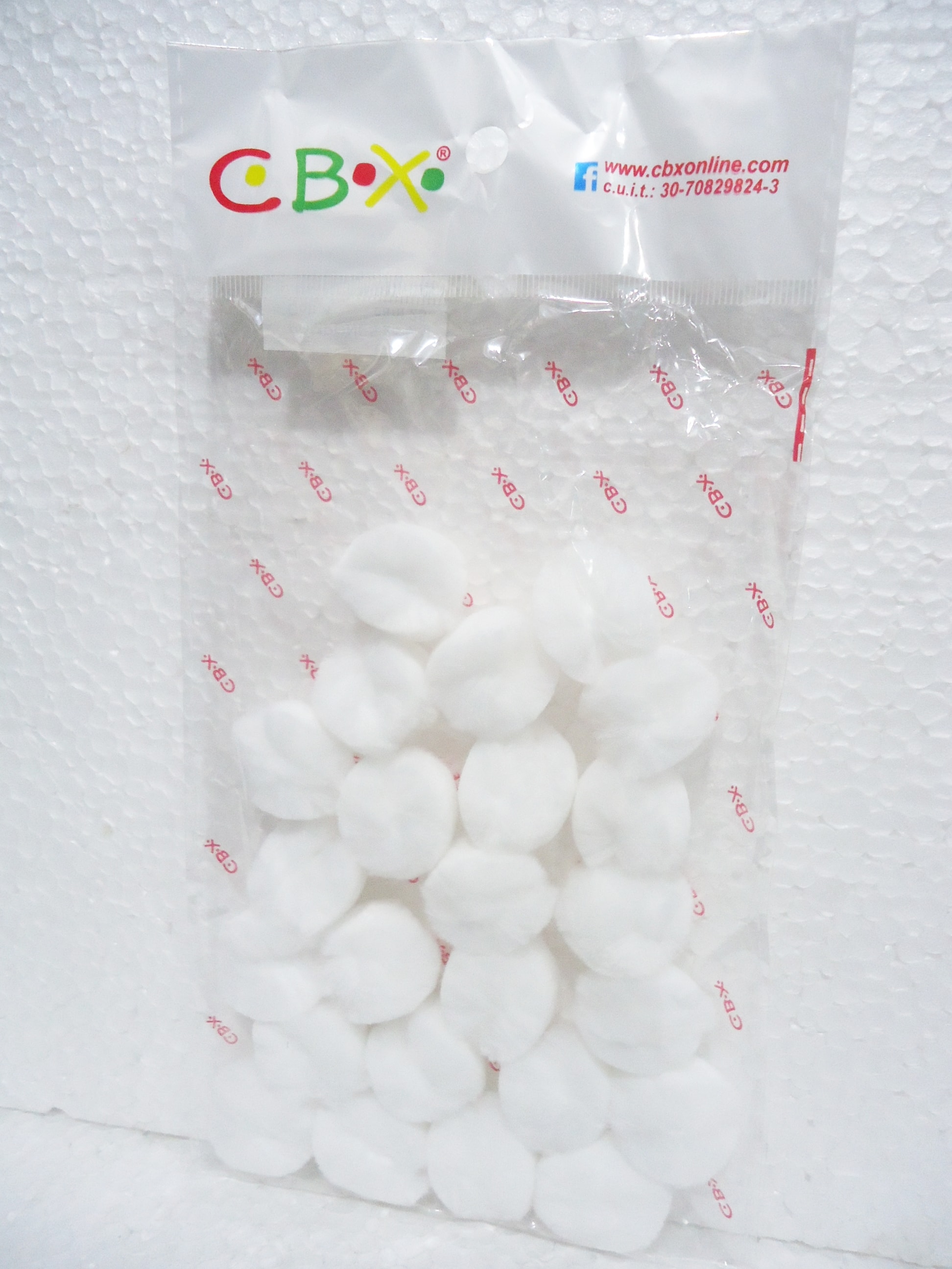 POMPON X25 CBX BLANCA 25MM