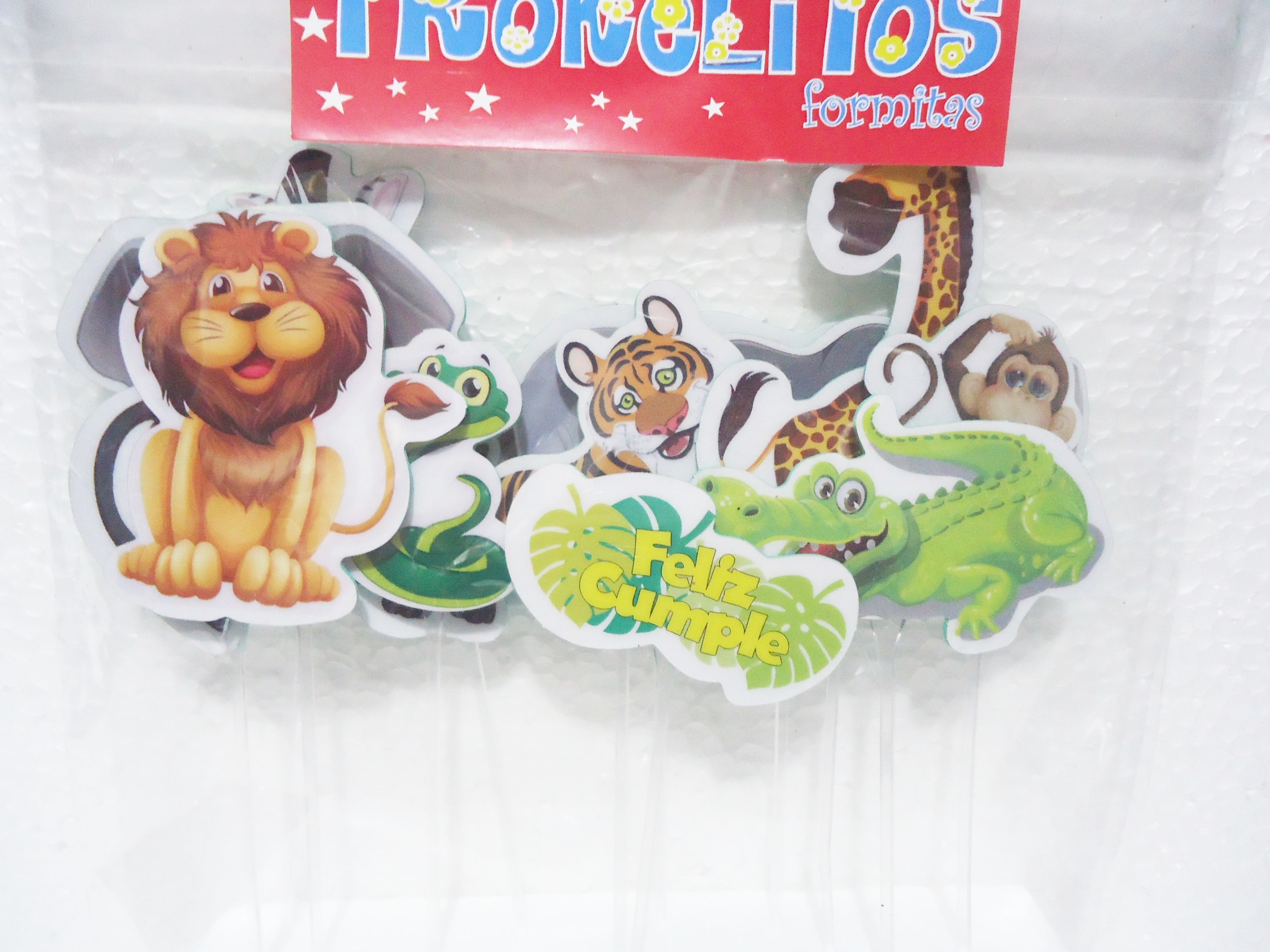 ADORNO KIT TROKELITOS ANIMALES SELVA x12