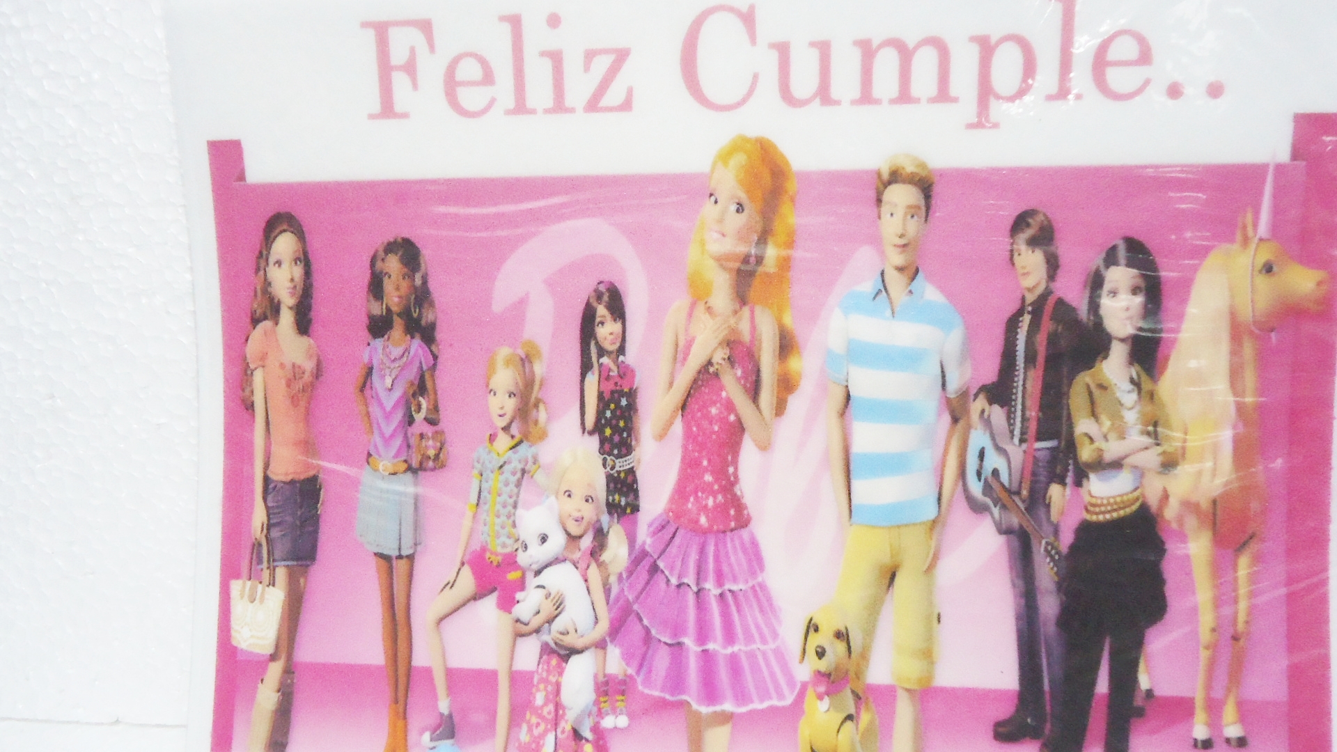 FOTO TORTA COMESTIBLE BARBIE