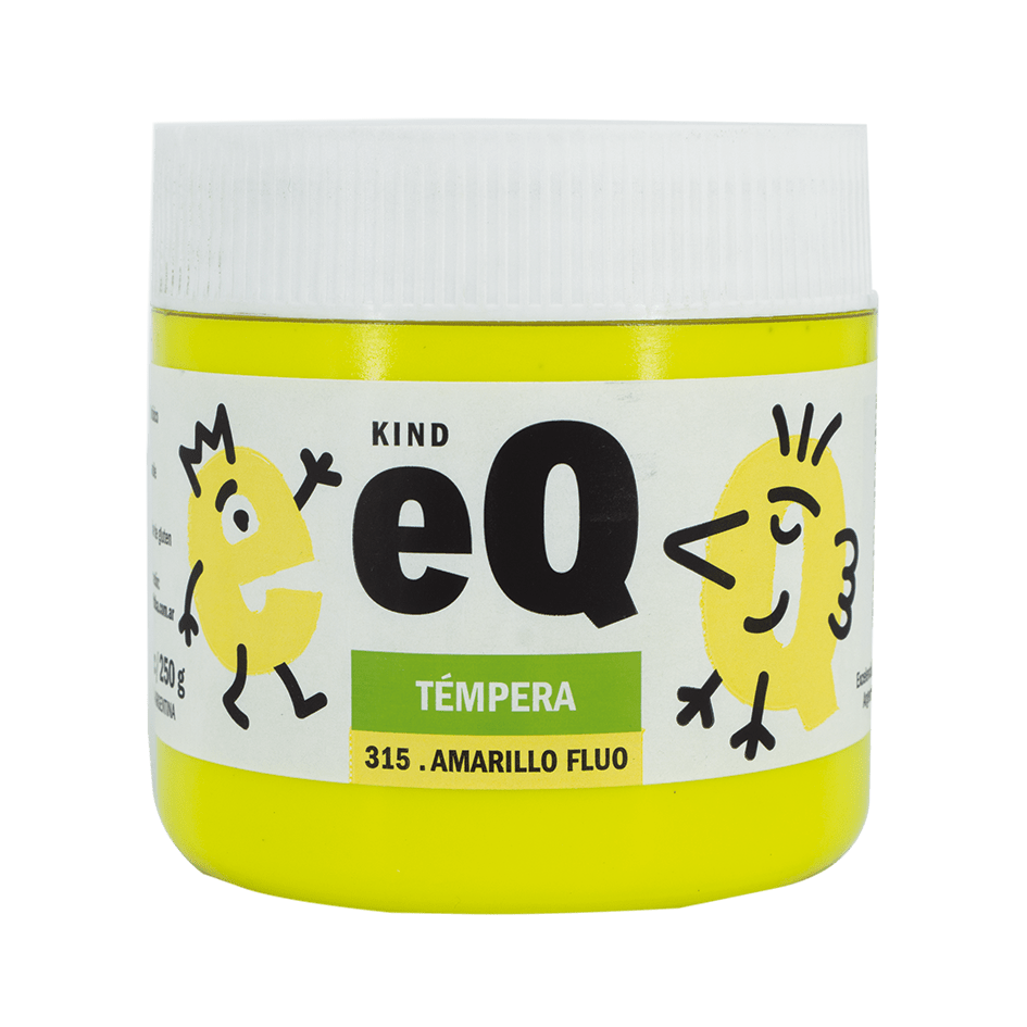 TEMPERA x250 gr  EQ FLUO AMARILLO