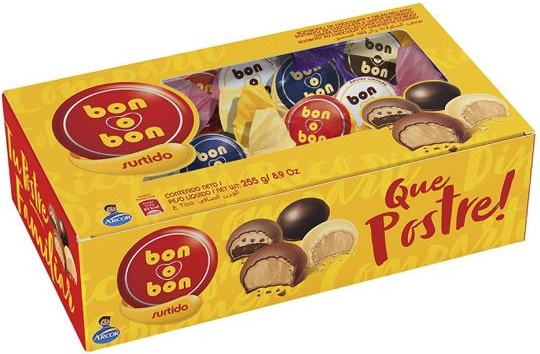 Bonbon de Chocolat au Lait Fourré Avec de la Creme d´Arachides et  Gaufrette, Argentine, box 270g - ARCOR bon-o-bon Original - Bombones con  Crema de