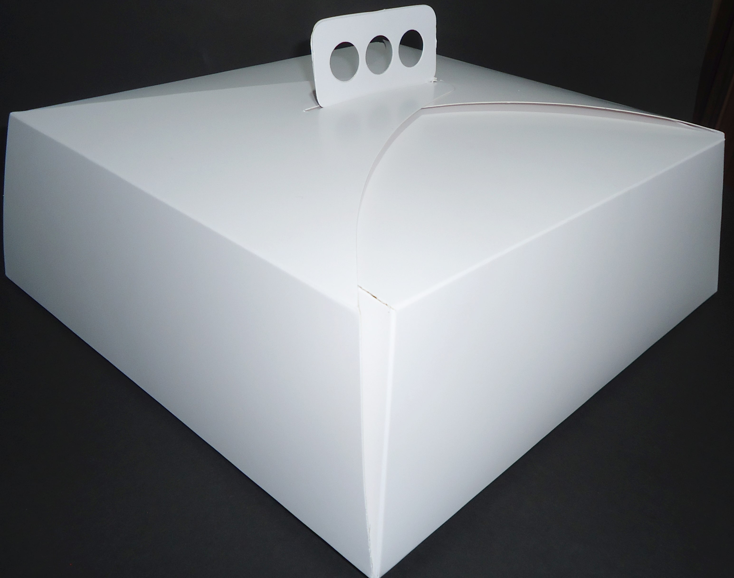 CAJA DE TORTA MALETIN BLANCA 30x30x12