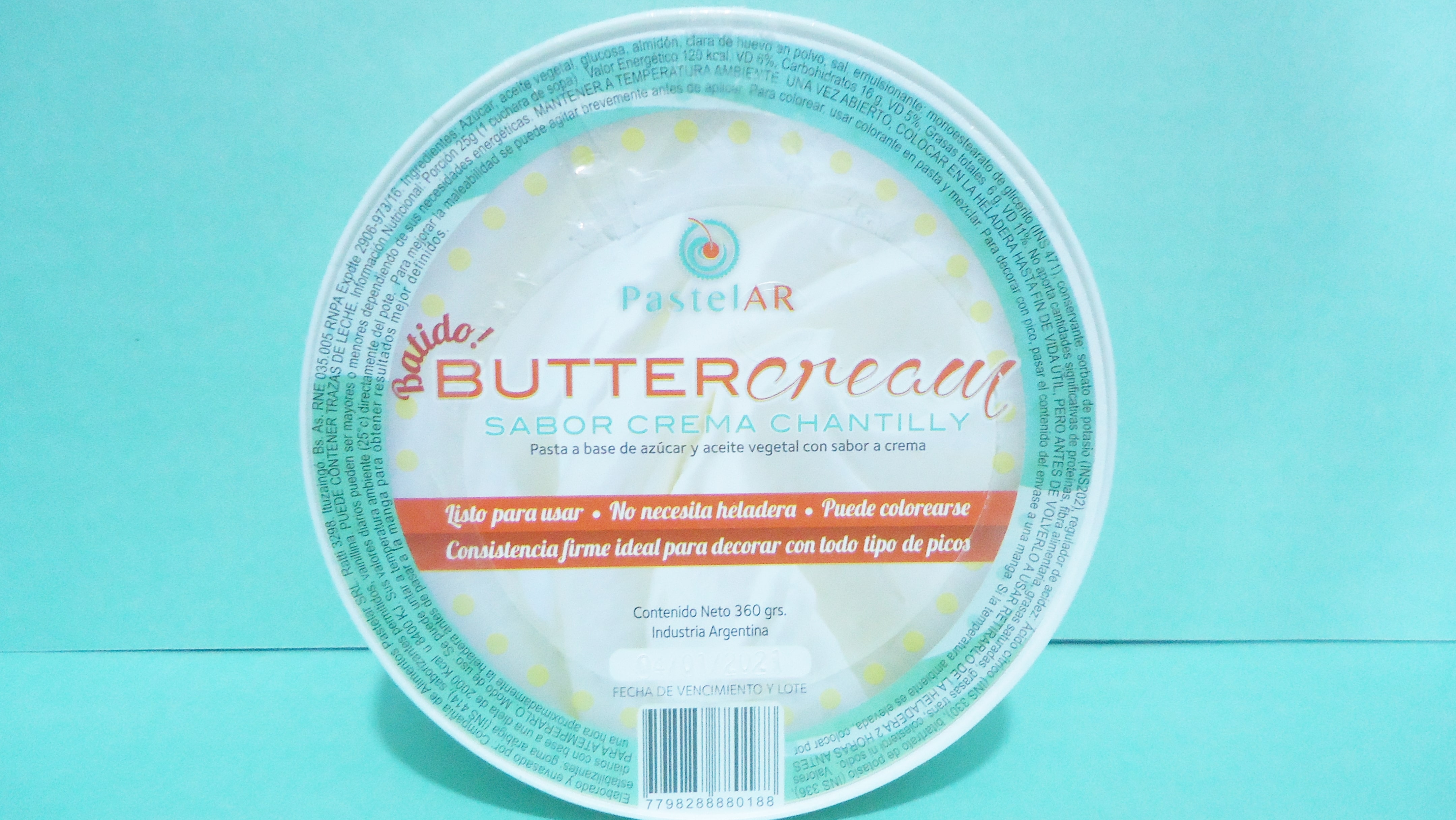 CREMA BUTTERCREAM 360GR CHANTILLY