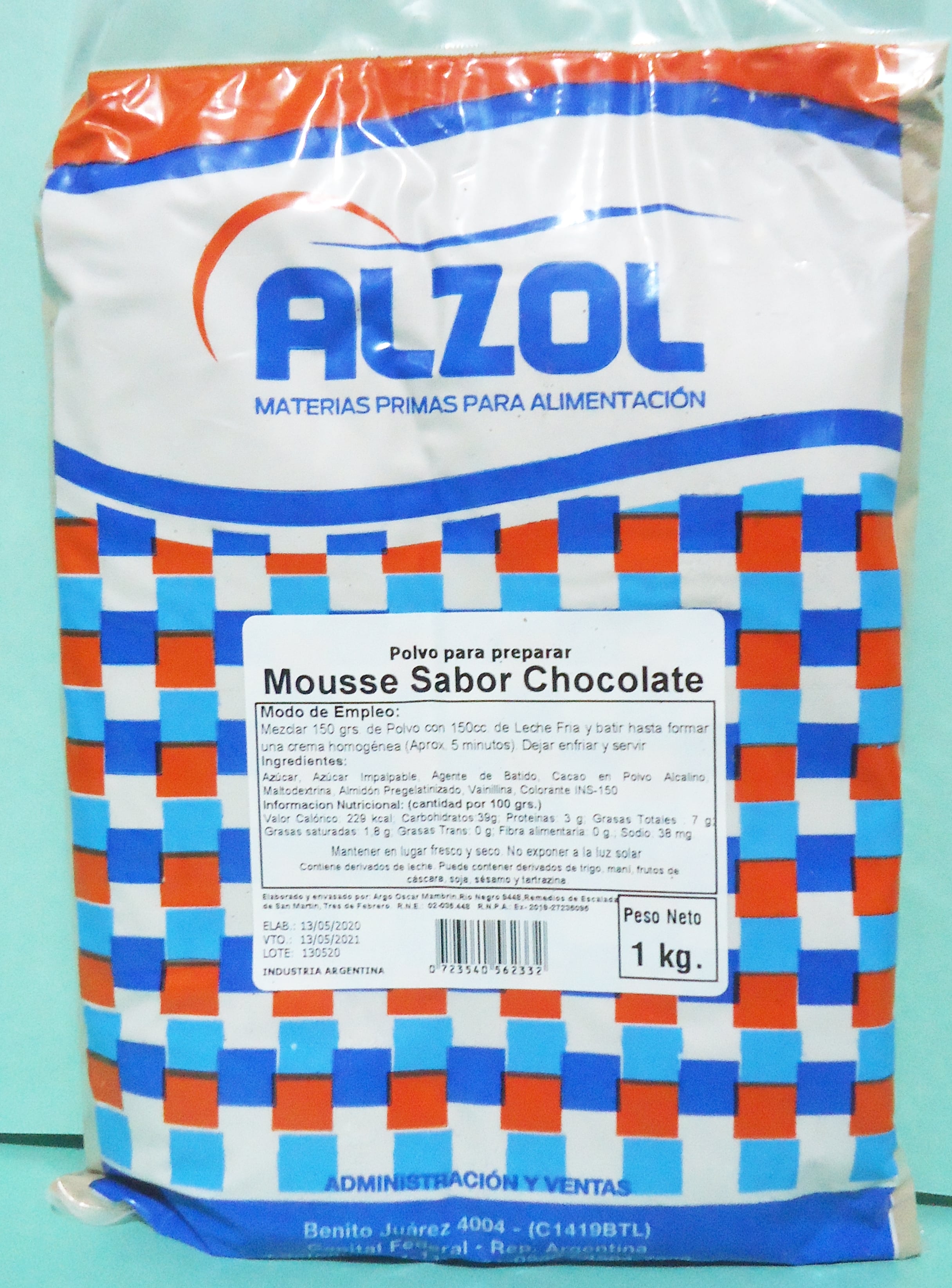 MOUSSE DE CHOCOLATE ALZOL x KG