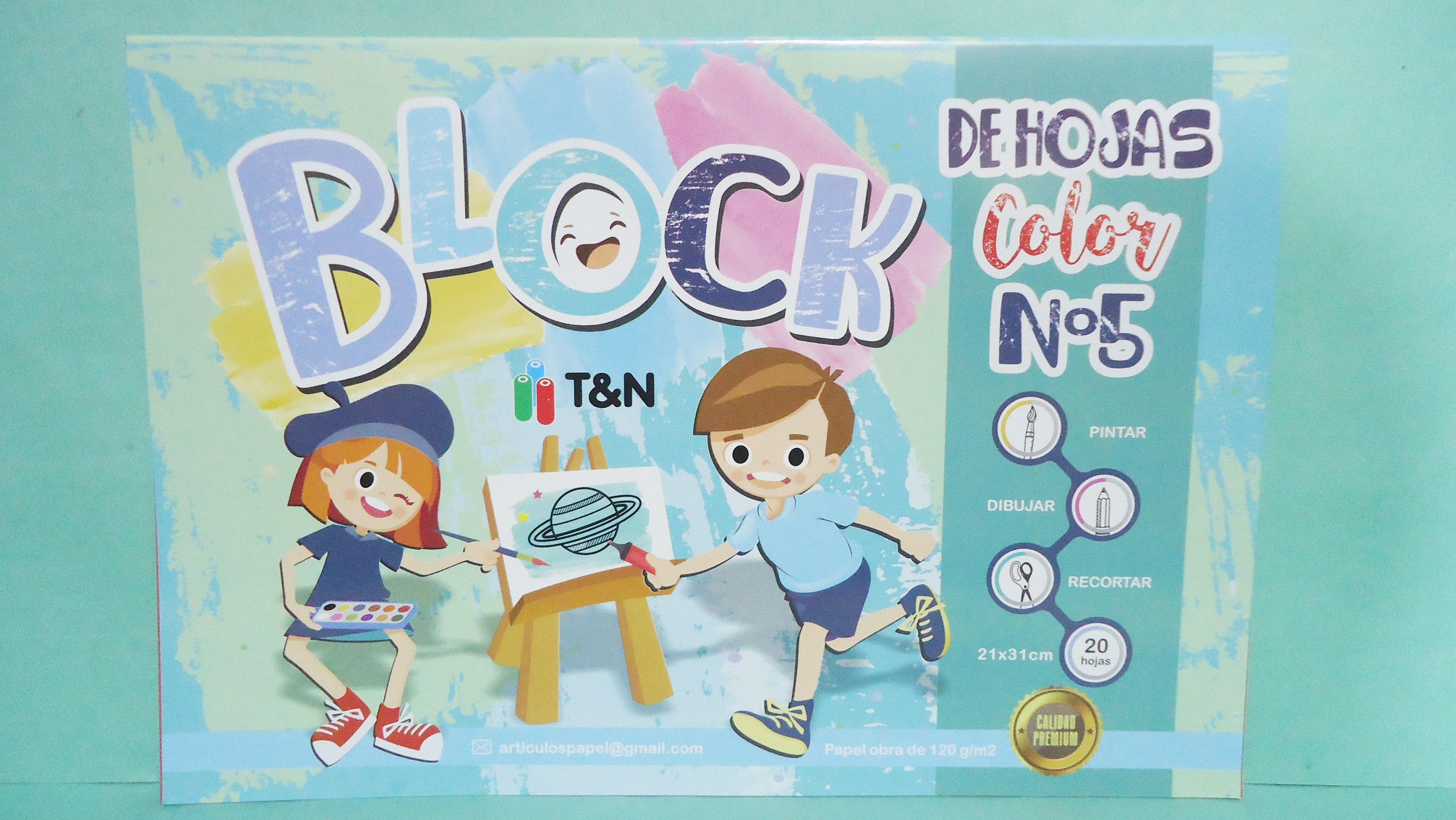 Block de Dibujo Escolar N°5 Color Luma (65674) – Improstock