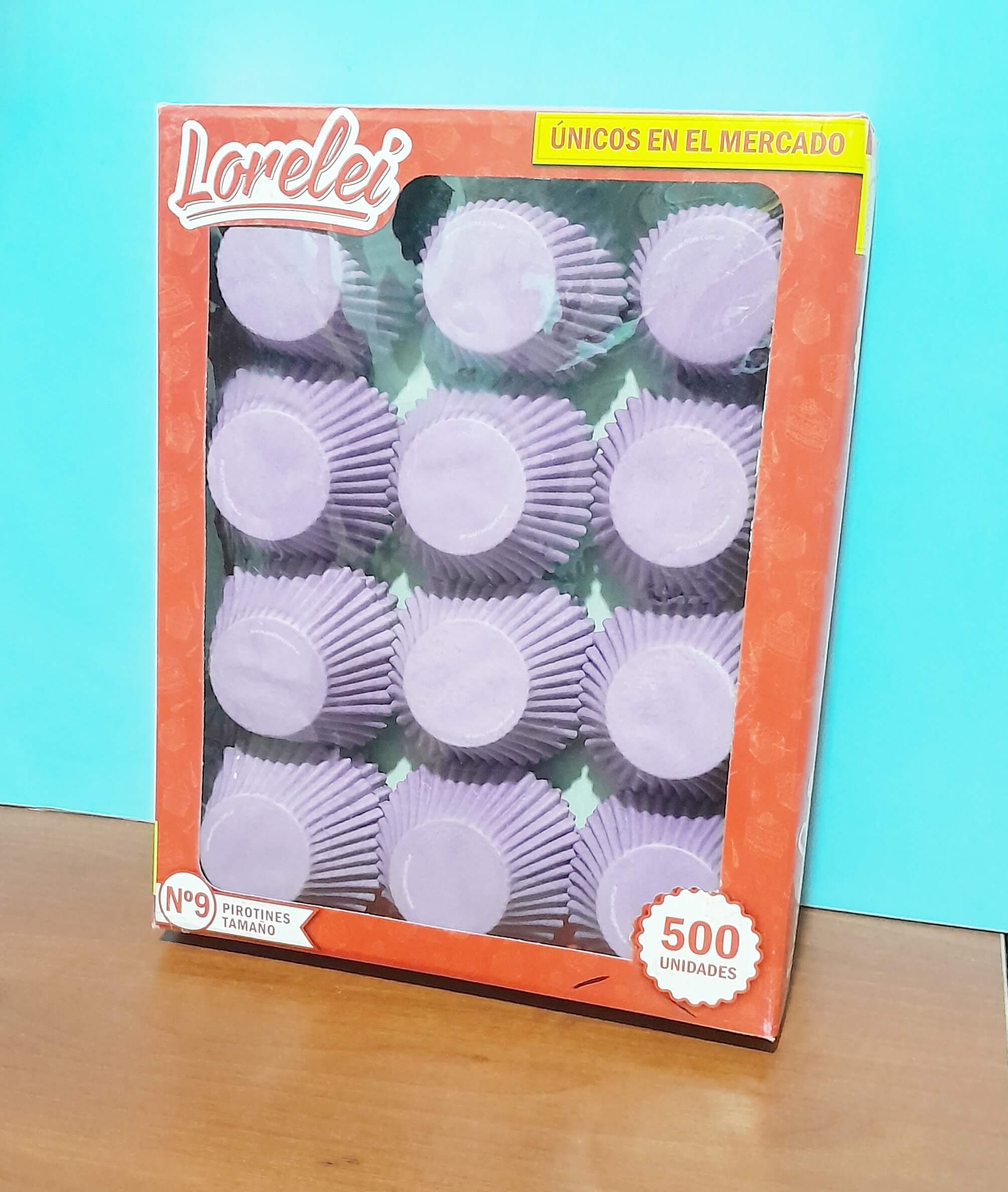 PIROTIN CUPCAKES Nº9 x500 LISO VIOLETA