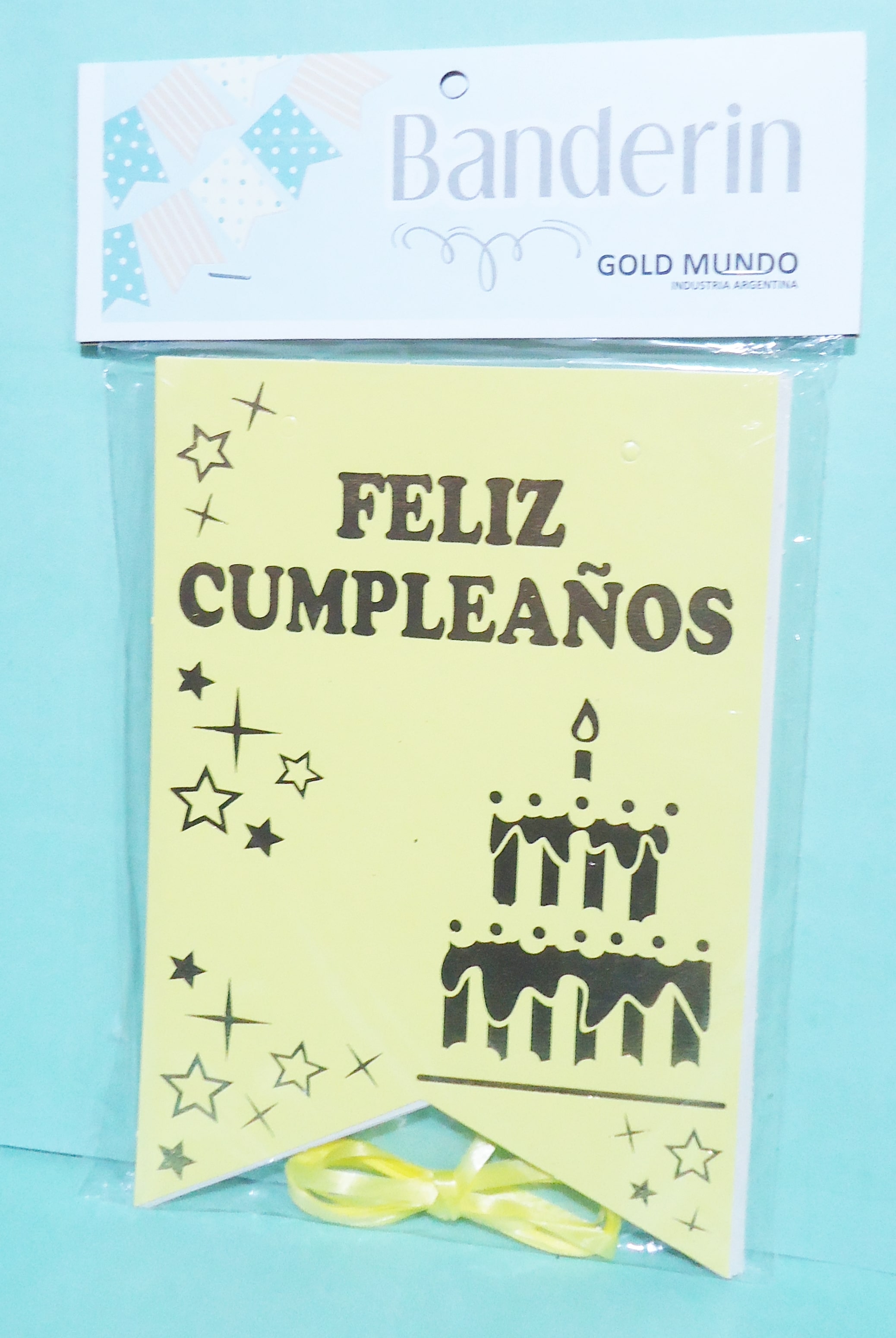 BANDERIN FELIZ CUMPLEAÑOS PASTEL AMA G.M
