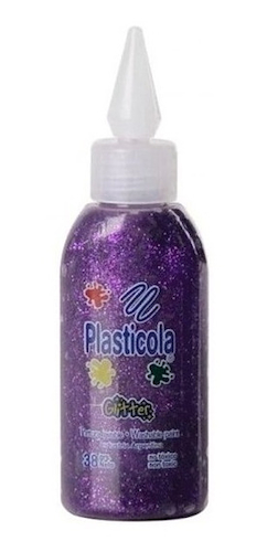 ADHESIVO GLITTER PLASTICOLA x38gr PURPUR