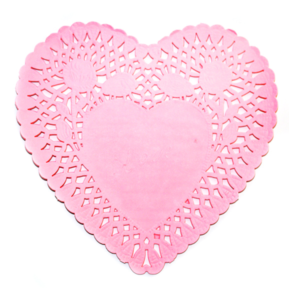 BLONDA CALADA 10CM CORAZON ROSA x100