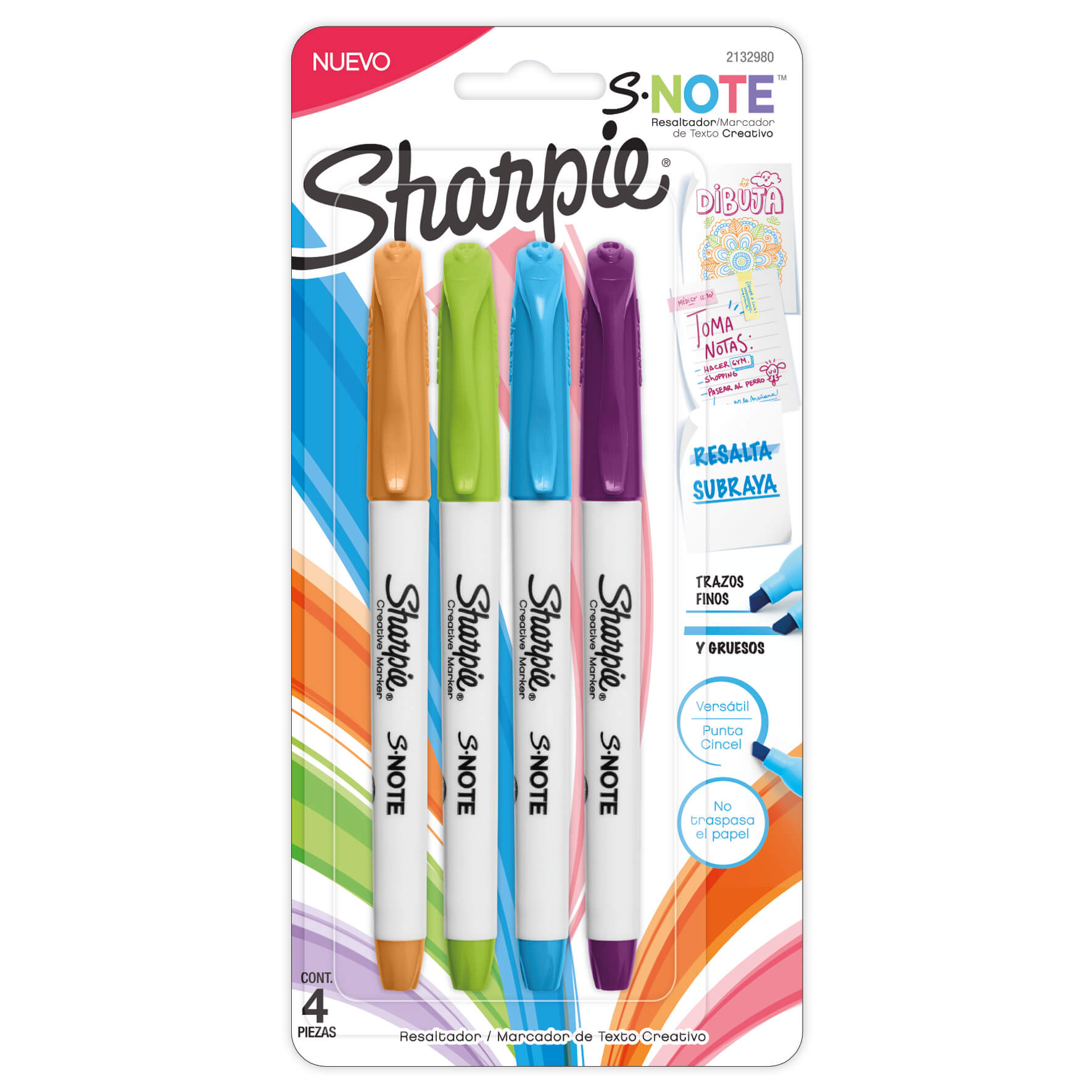 RESALTADOR SHARPIE X4 SURTIDO NOTE