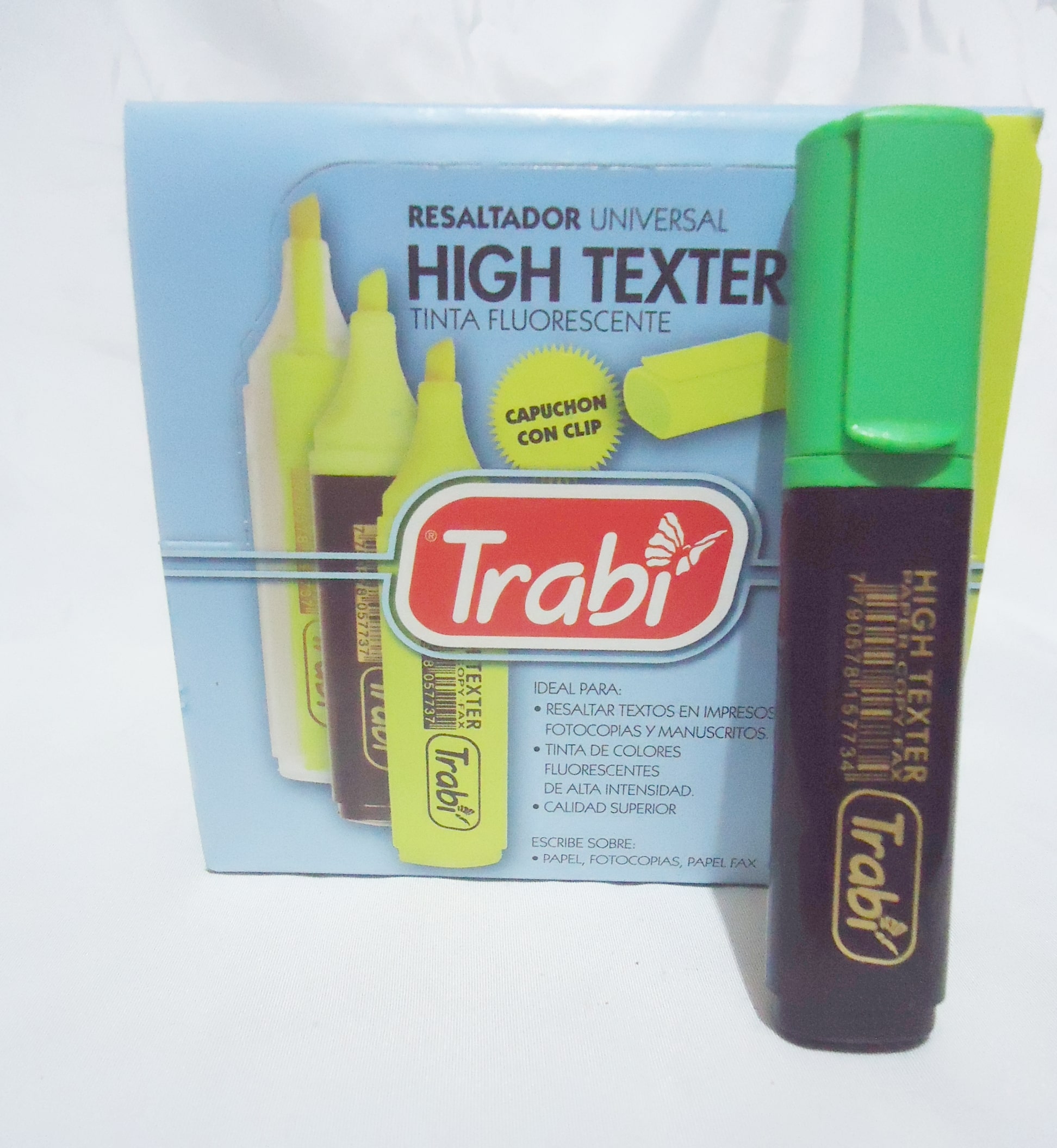 RESALTADOR TRABI H.TEX VERDE CAJA X10