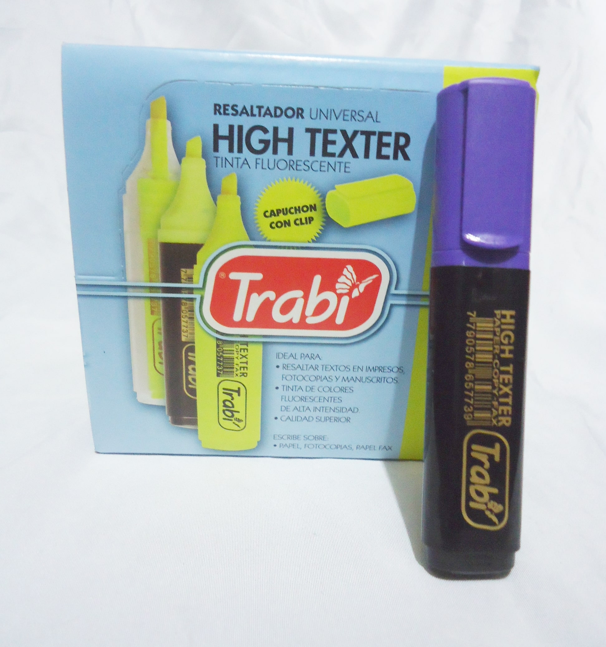 RESALTADOR TRABI H.TEX VIOLETA CAJA X10