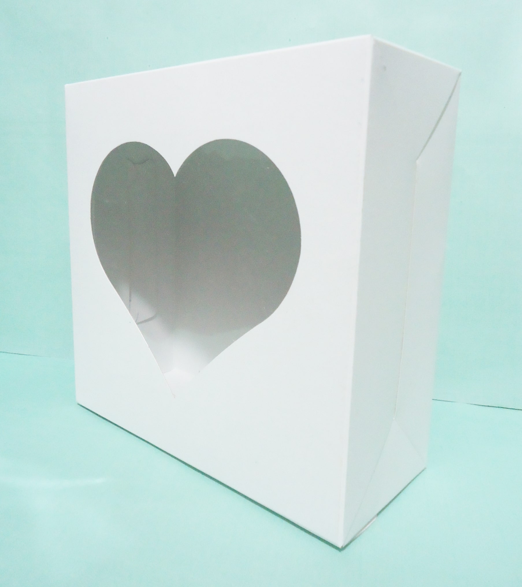 CAJA MINI TORTA CON VISOR  BLANCO19x19x8